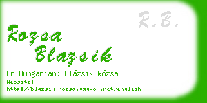 rozsa blazsik business card